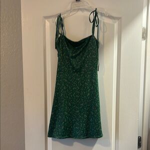 Blue Blush Green Floral Dress